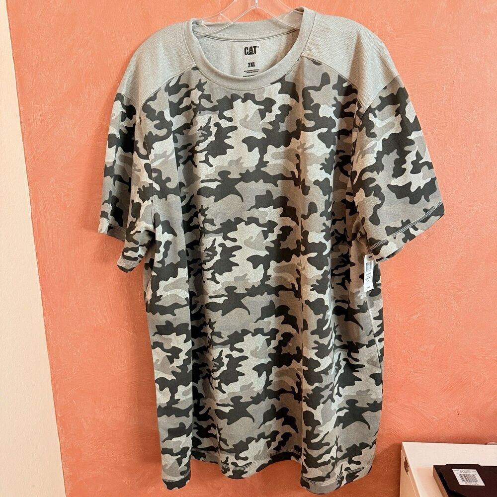 Catapiller CAT Men’s Shirt Camo Moisture Wicking Breathable